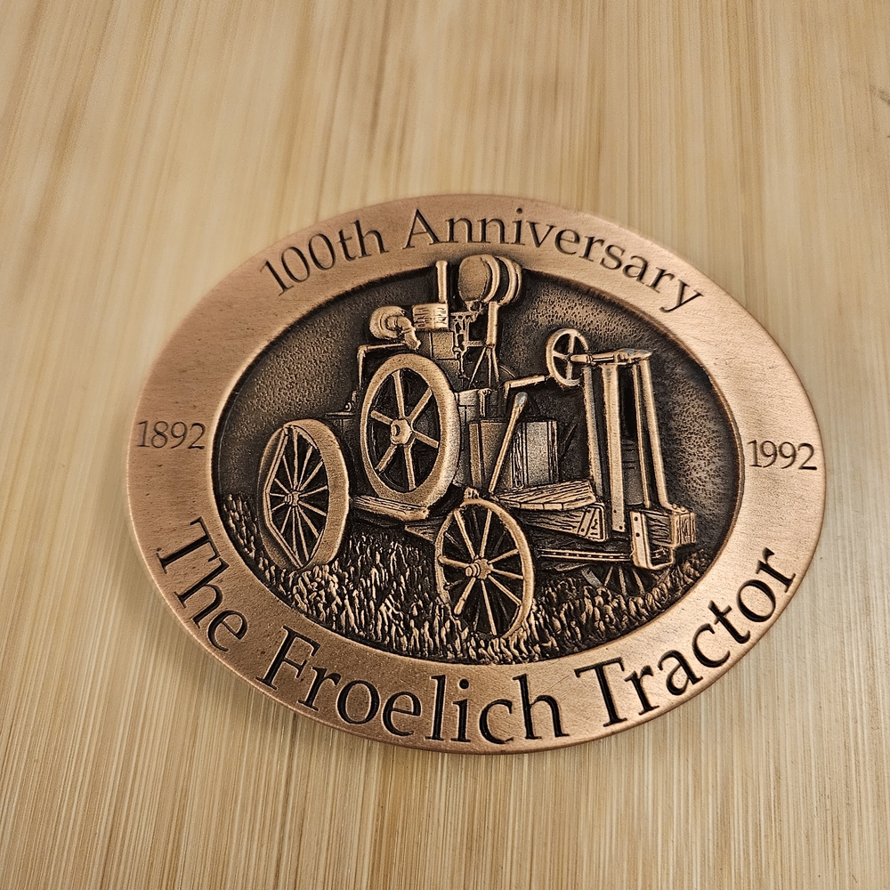 Vintage John Deere Belt Buckle 1992 Froelich Tractor Limited Edition #080